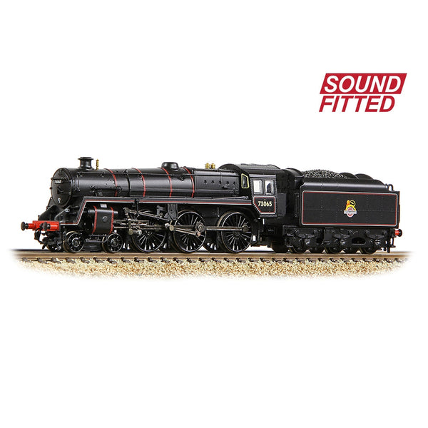 GRAHAM FARISH N BR Standard 5MT with BR1 Tender 73065 BR Lined Black (Early Emblem) DCC Sound Fitted