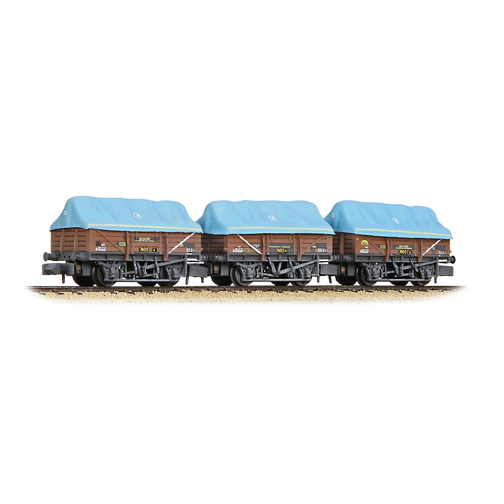 5 Plank China Clay 3-Wagon Pack BR Bauxite (TOPS) with Tent Canopy [W]