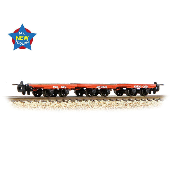 BACHMANN NARROW GAUGE OO9 Dinorwic Slate Wagons without sides 3-Pack Red