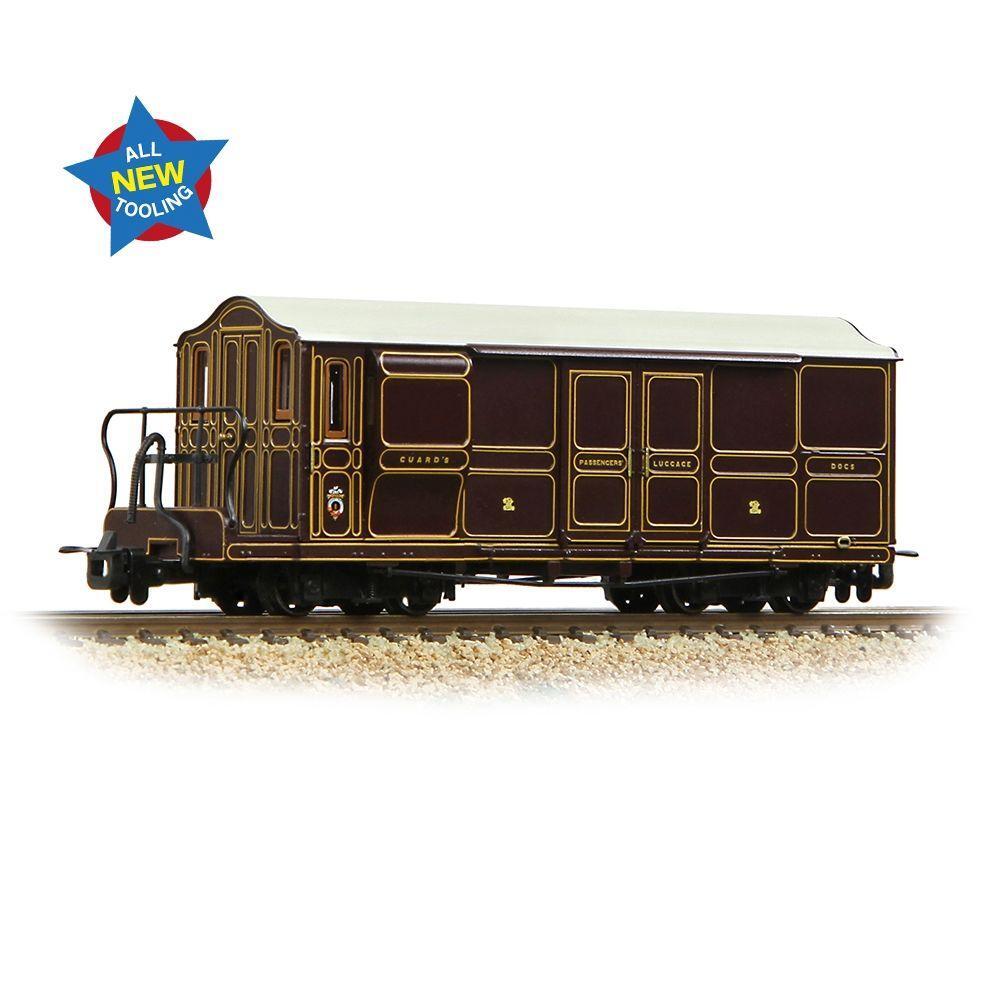 Narrow Gauge OO-9 Ffestiniog Railway Curly Roof Van No.1 FR Lined Plum
