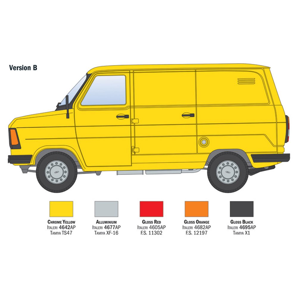 ITALERI 1/24 Ford Transit "Italeri"-Rubber Tyres