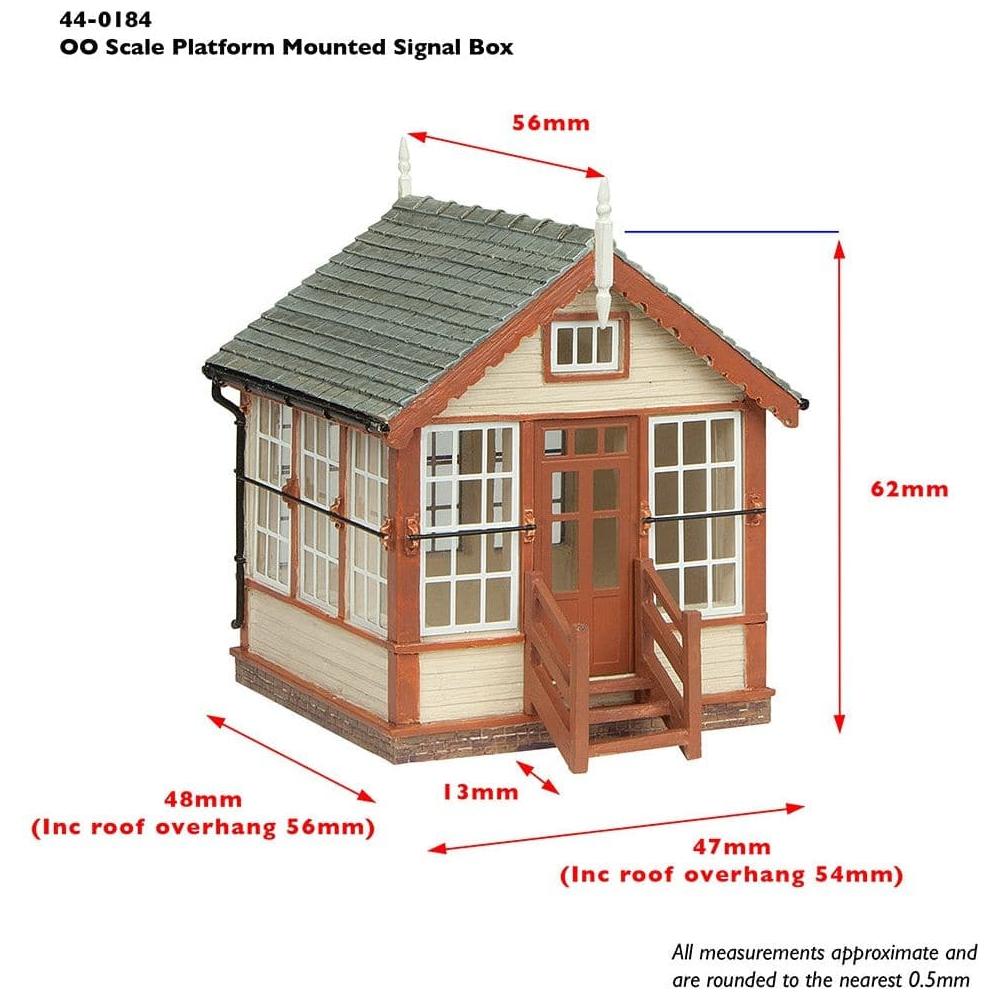 SCENECRAFT OO Platform Mounted Signal Box Brown