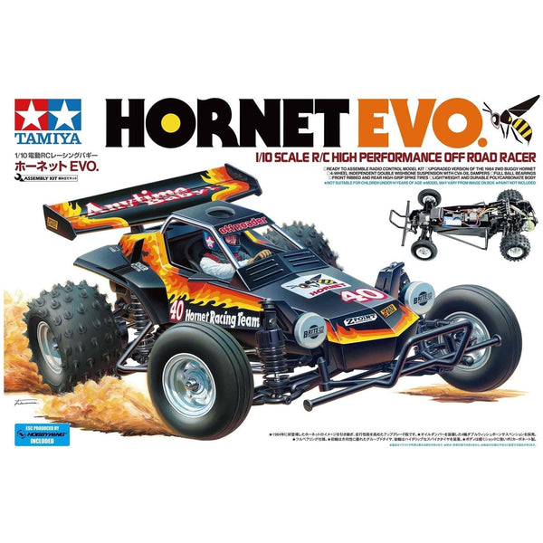 Tamiya The Hornet 1/10 RCカー 未組立 Tamiya 1/10 RC Hornet EVO Buggy Kit | Hearns Hobbies