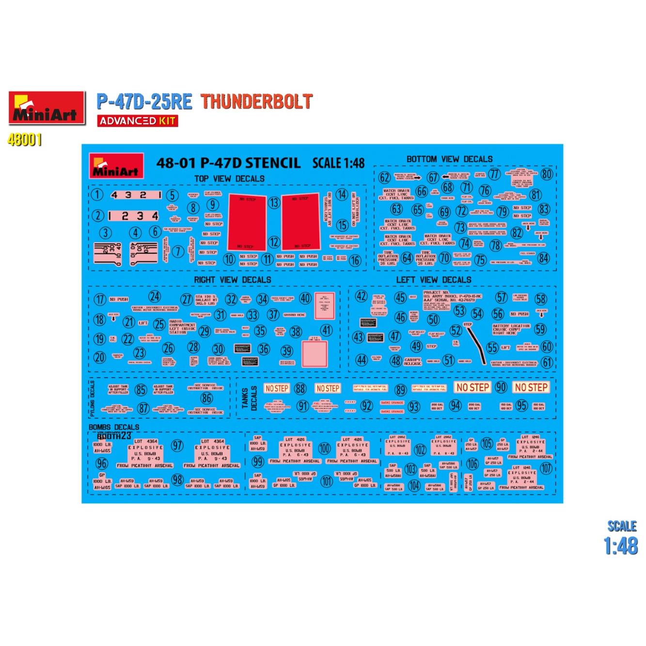 MINIART 1/48 P-47D-25RE Thunderbolt Advanced Kit