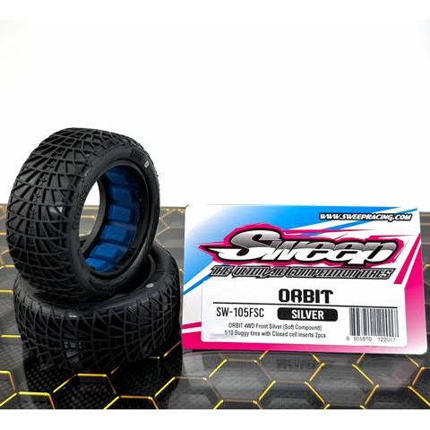 SWEEP Orbit Front Silver (soft clay) 1/10 Off-Road Buggy Closed Cell 2Pcs