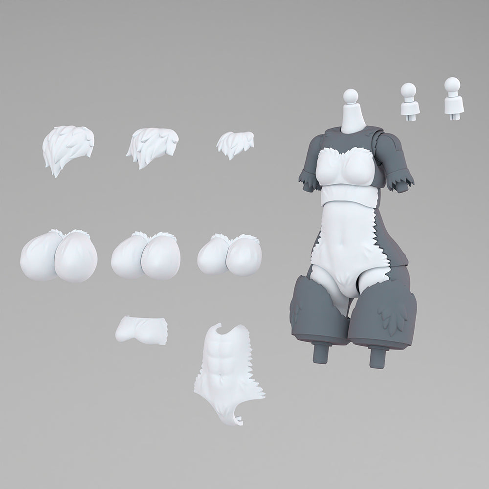 AOSHIMA KEMOPLA - Body Parts Set 01 [Gray Wolf Color]