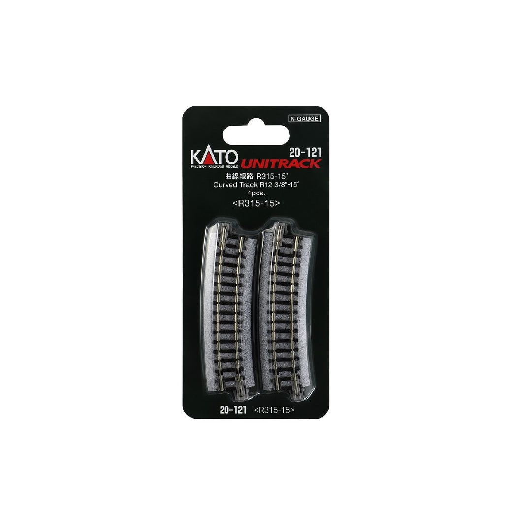 KATO N Unitrack Curved Track R315-15Deg (4 Pack)