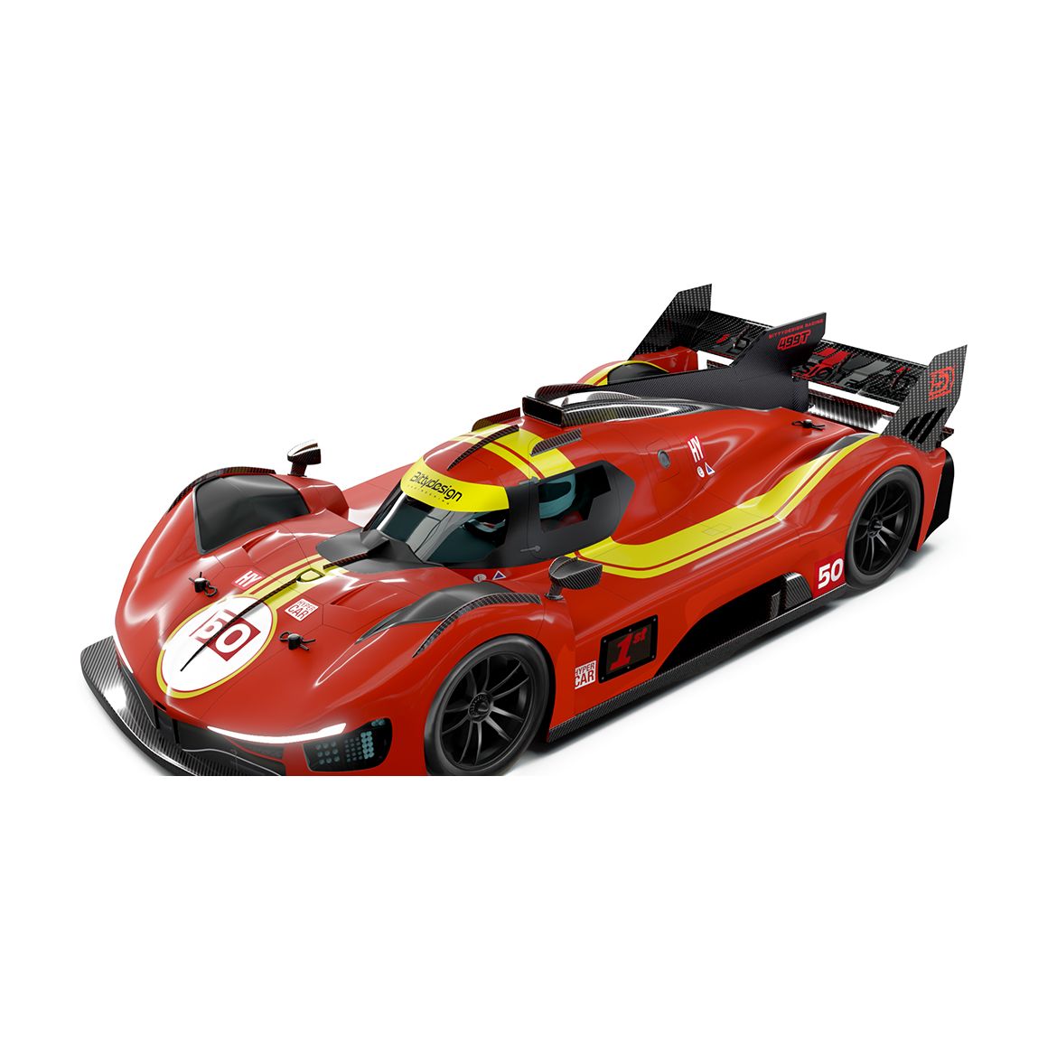 BITTYDESIGN 1/10 499T clear Hypercar body, 190mm for Tamiya TT-02, Light weight