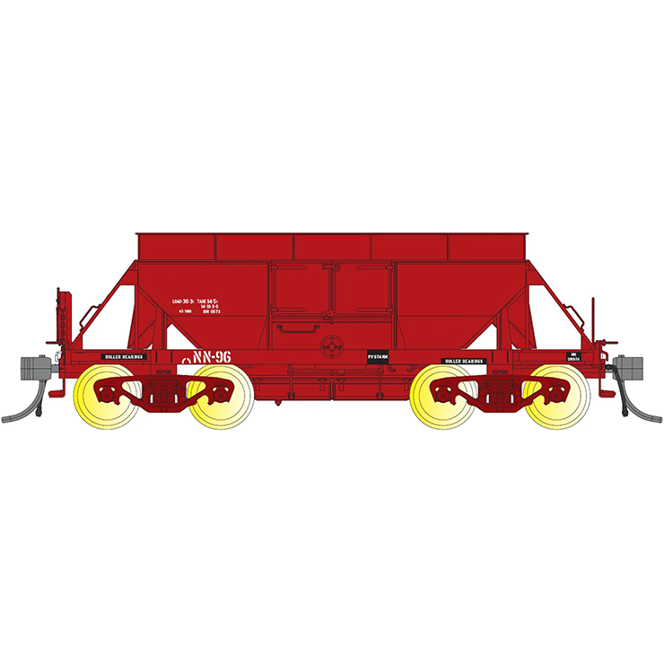 IDR HO VR NN/VHWA Ballast Wagon 4-Pack 5 (NN-79, NN-75 30t Bogies, NN-87 and NN-96 40t RB Bogies)