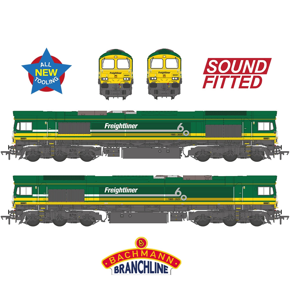 Class 66/6 66601 Freightliner 60 1965-2025 Freightliner Green