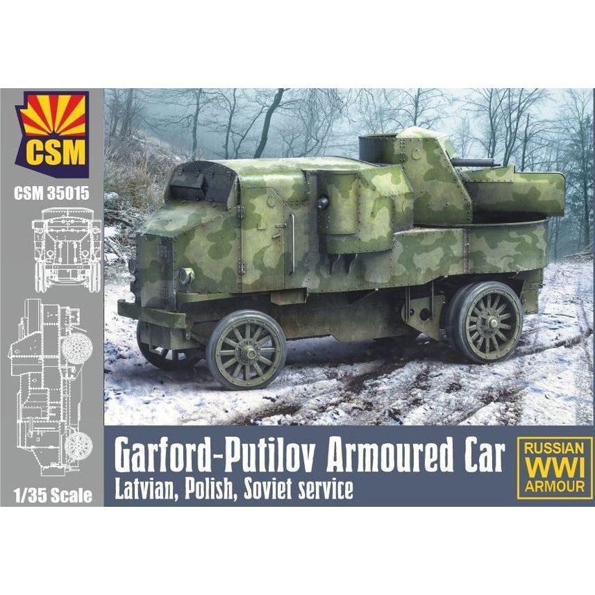 COPPER STATE MODELS 1/35 Garford-Putilov Armoured Car, Latvian, Polish, Ukrainian, Soviet Service