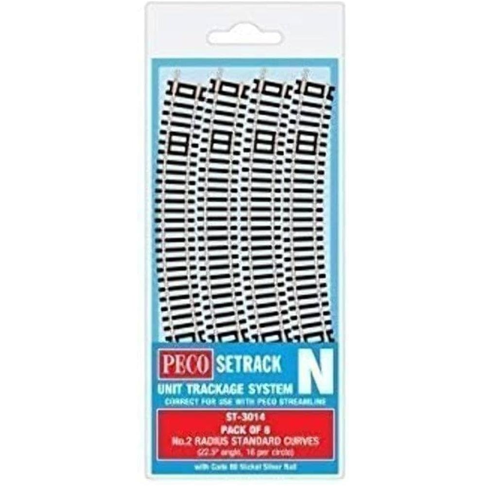 PECO N Setrack Standard Curve, 2nd Radius (Pack of 8) Code 80 (ST3014)