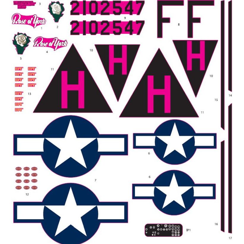 HONG KONG MODELS 1/32 B-17G Early Version Rose of York Limited Edition incl Princess Elizabeth Resin Figure