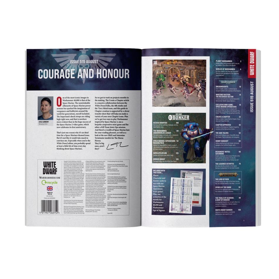 GAMES WORKSHOP WD08 White Dwarf 515 (Aug 2025)