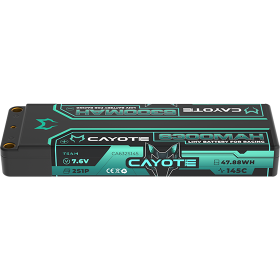 CAYOTE Racing Lipo Battery, 145C, 6300mAh, 7.6V, 47.88Wh