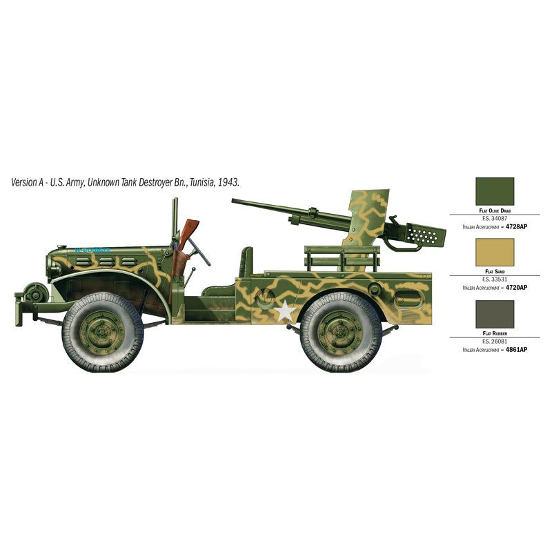 ITALERI 1/35 M6 Dodge Gun Motor Carriage WC-55