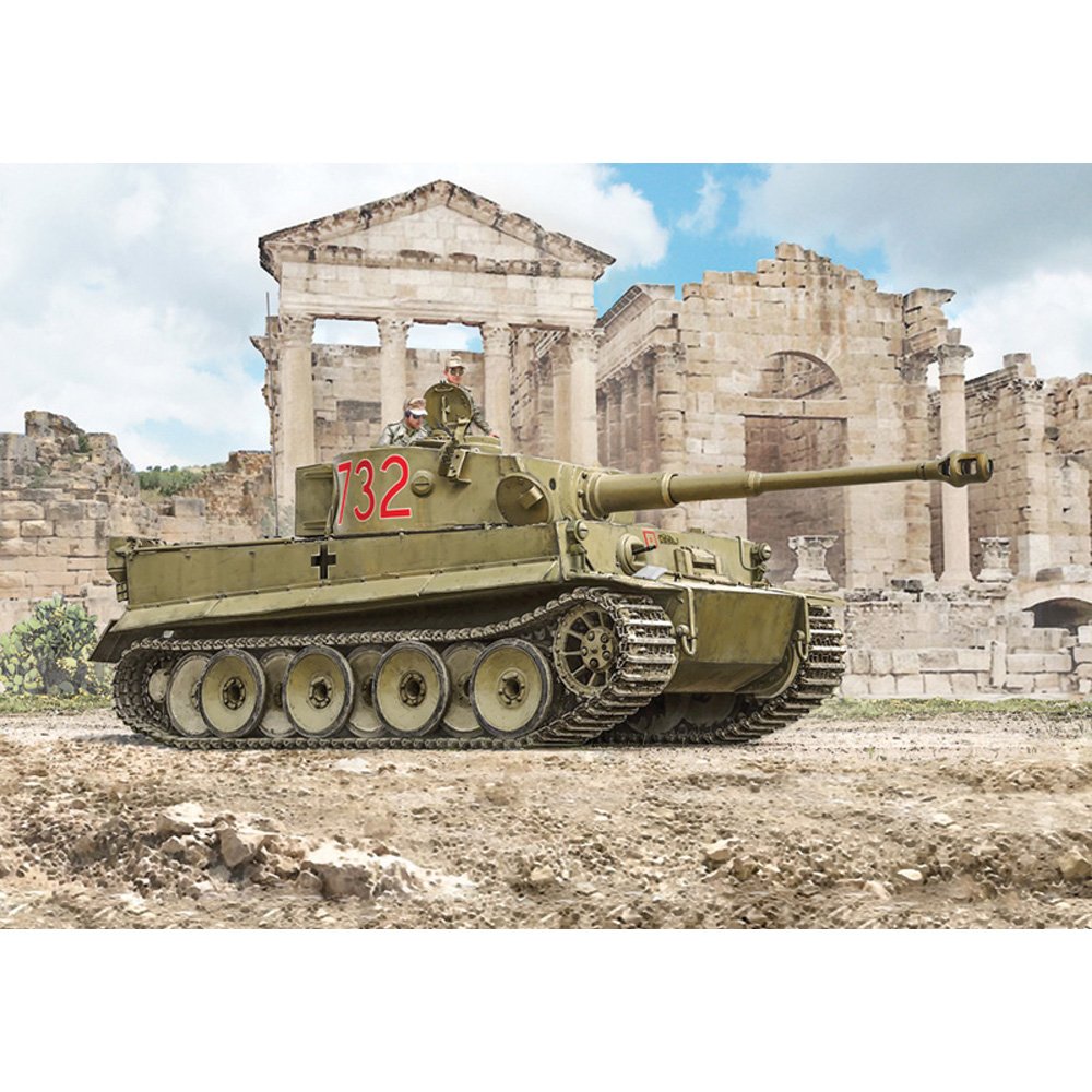 ITALERI 1/35 Pz. Kpfw. VI Tiger I Ausf. E (tp) Early Production-Rubber Tracks, Link and Length Tracks