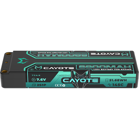 CAYOTE Racing Lipo Battery, 145C, 6800mAh, 7.6V, 51.68Wh