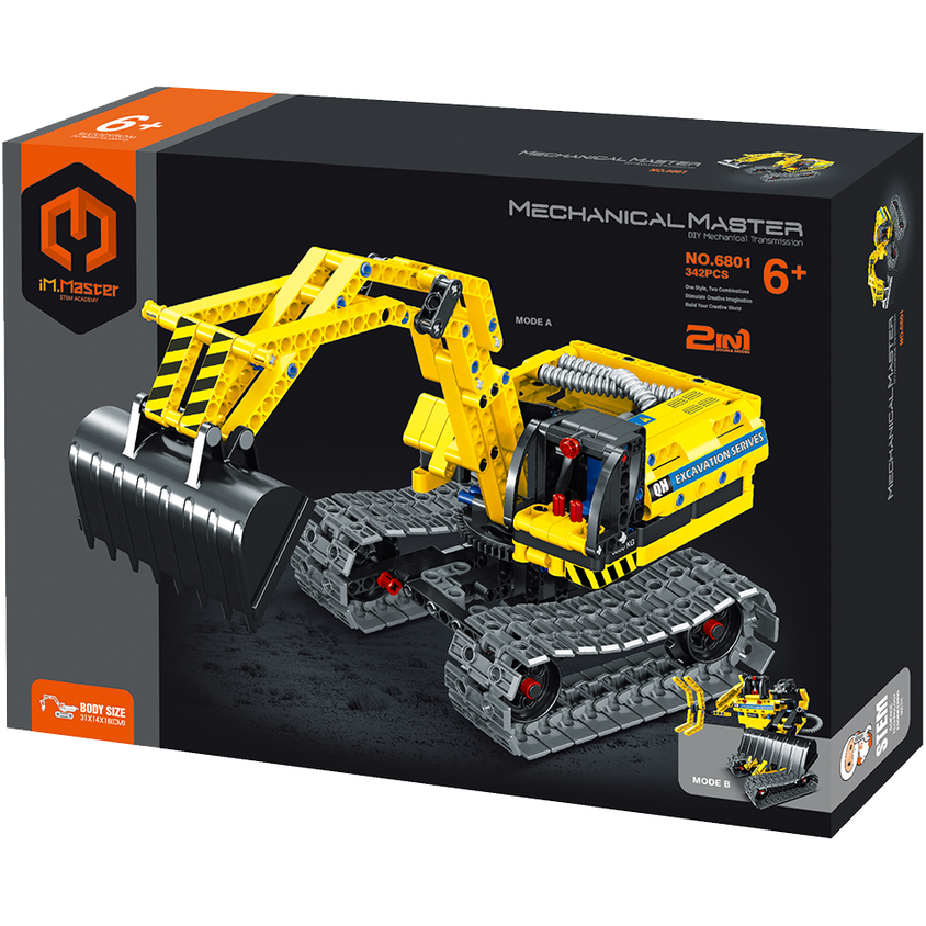 IM.MASTER Machinery Series Digger Or Robot 2 in 1 342 PCS C18