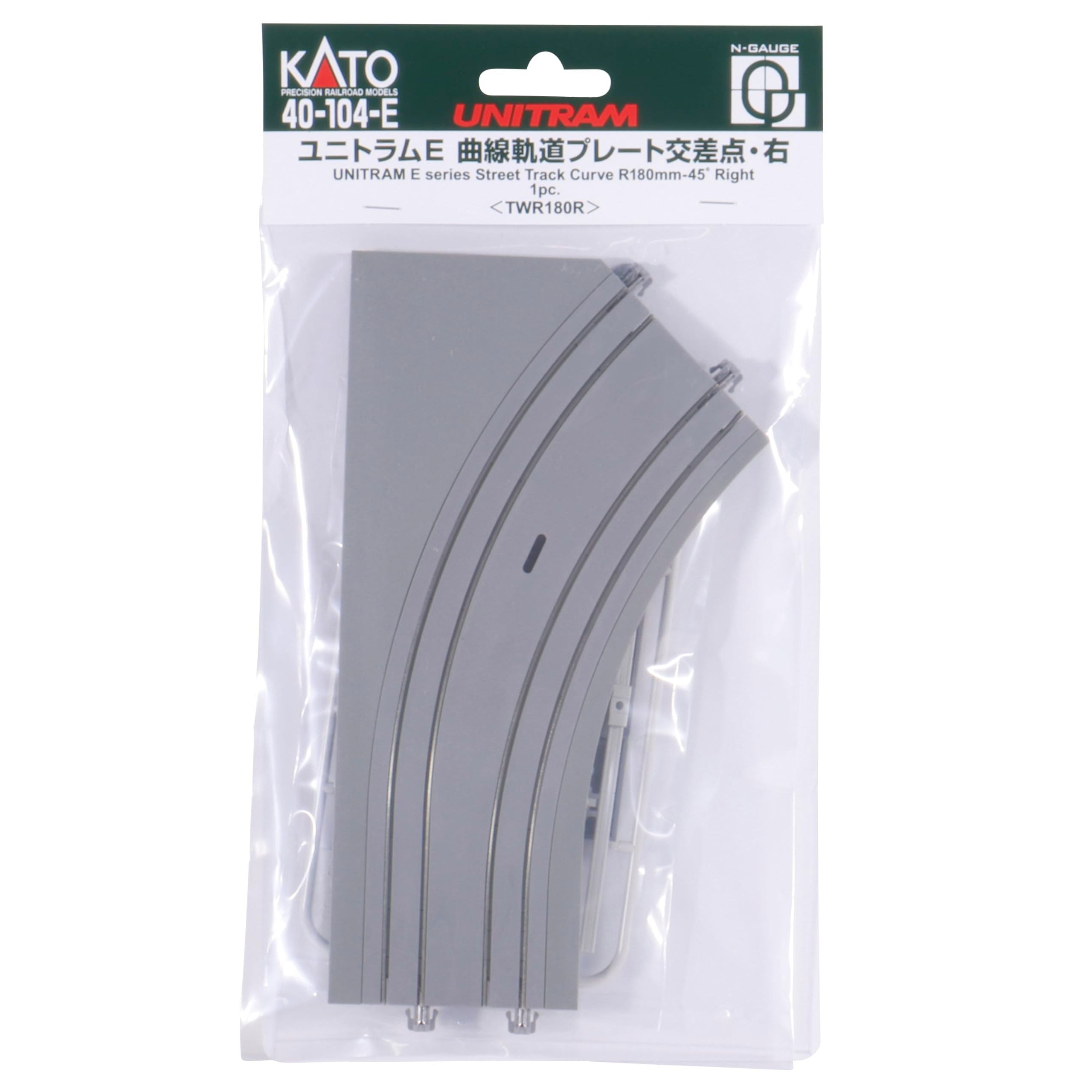 KATO N Unitram E Street Track Curve R180mm-45Deg Right