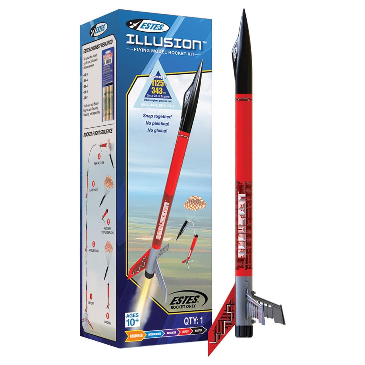 ESTES Illusion Beginner Model Rocket Kit (18mm Standard Engine)