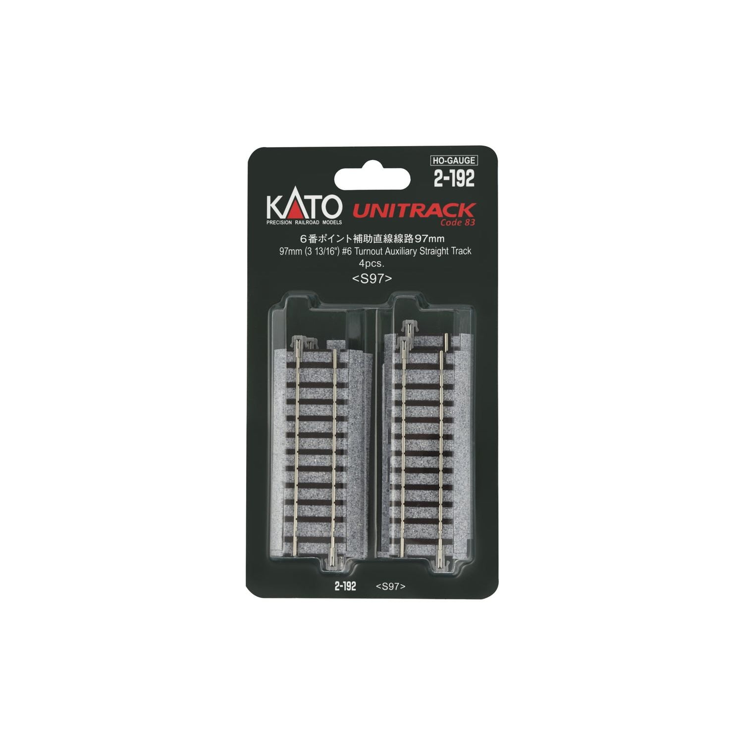 KATO HO Turnout Auxilery Track 97mm (#6)(4pcs)