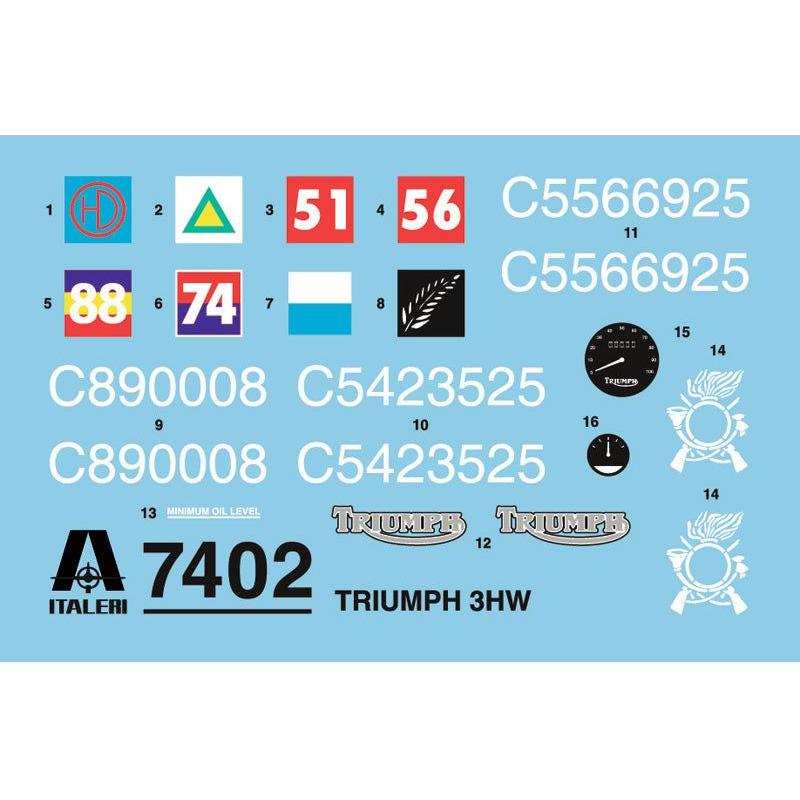 ITALERI 1/9 Triumph 3HW Aust.Decals