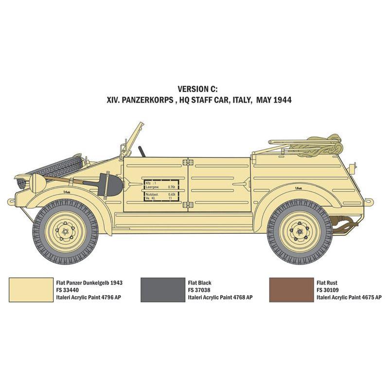ITALERI 1/9 Kdf. 1 Typ 82 Kubelwagen