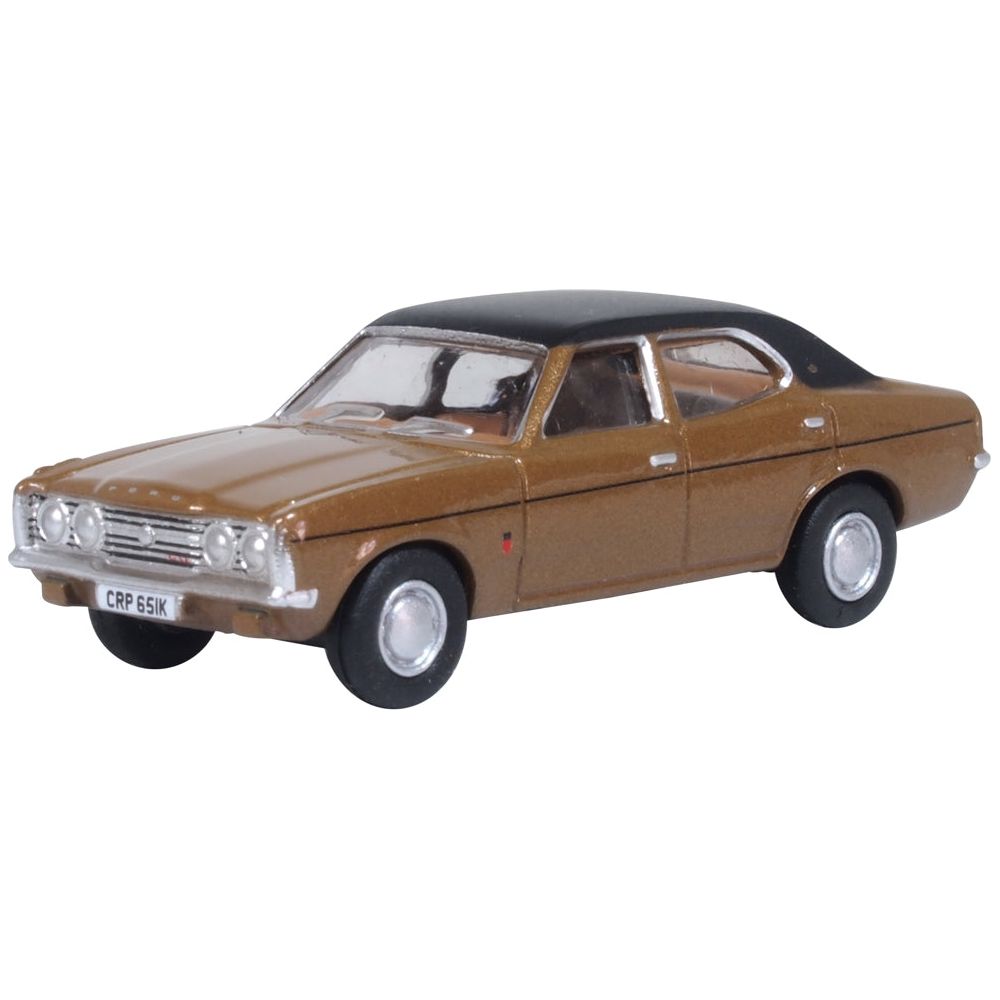 OXFORD 1/76 Ford Cortina MK3 Tawny - METALLIC Brown/Satin Black