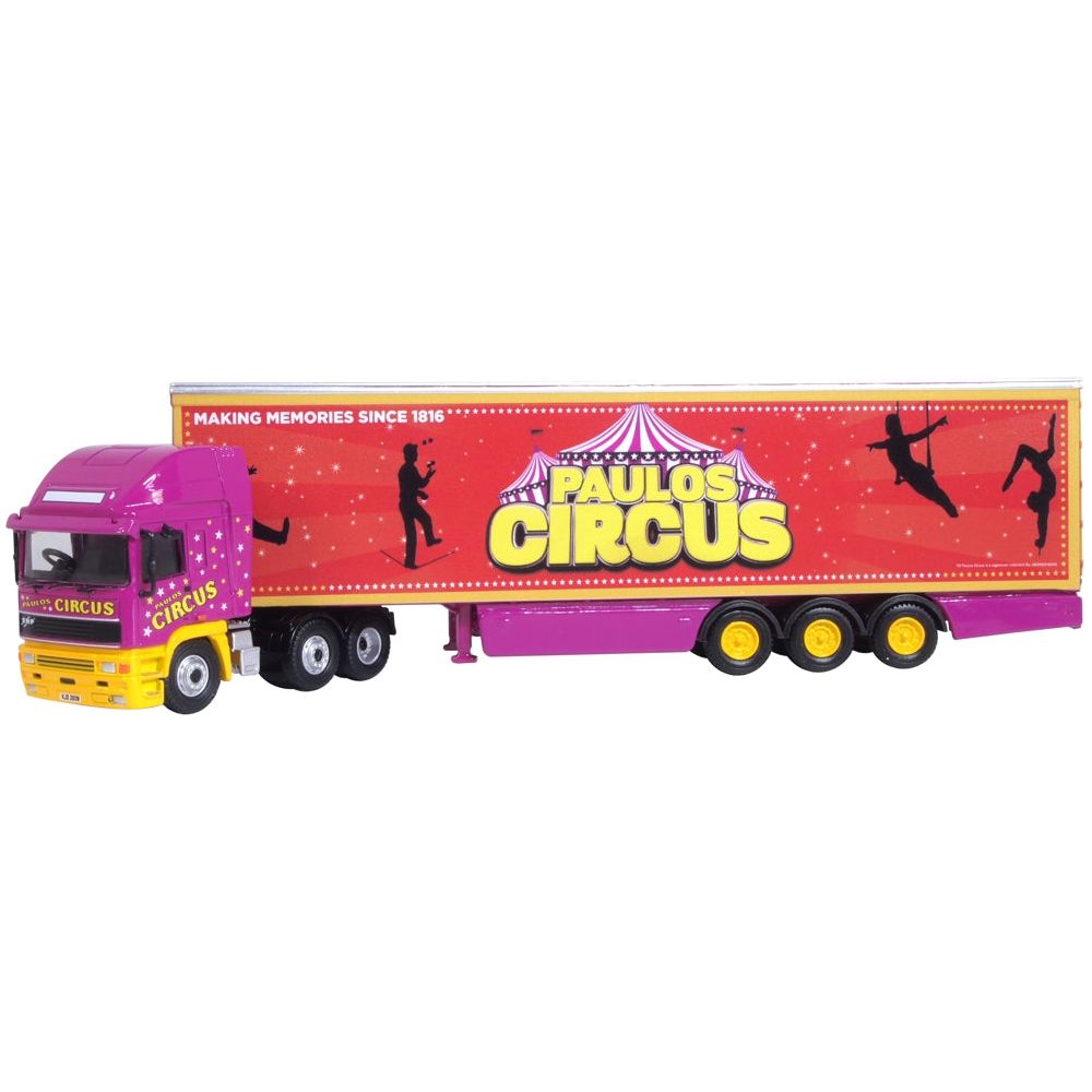 OXFORD 1/76 ERF EC Box Trailer - Paulos Circus