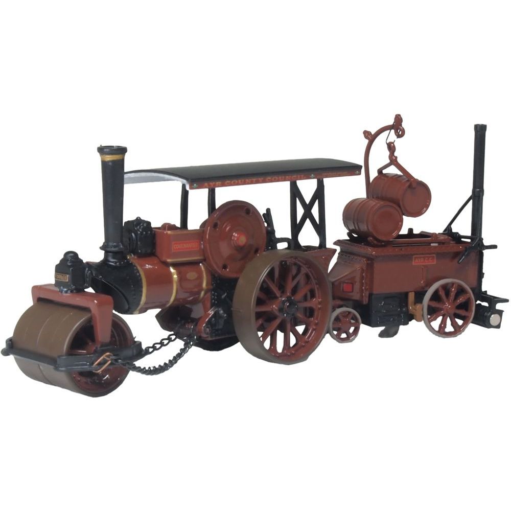 OXFORD 1/76 Fowler Steam Roller & Coleman Flapper Covenanter/Ayr County Council