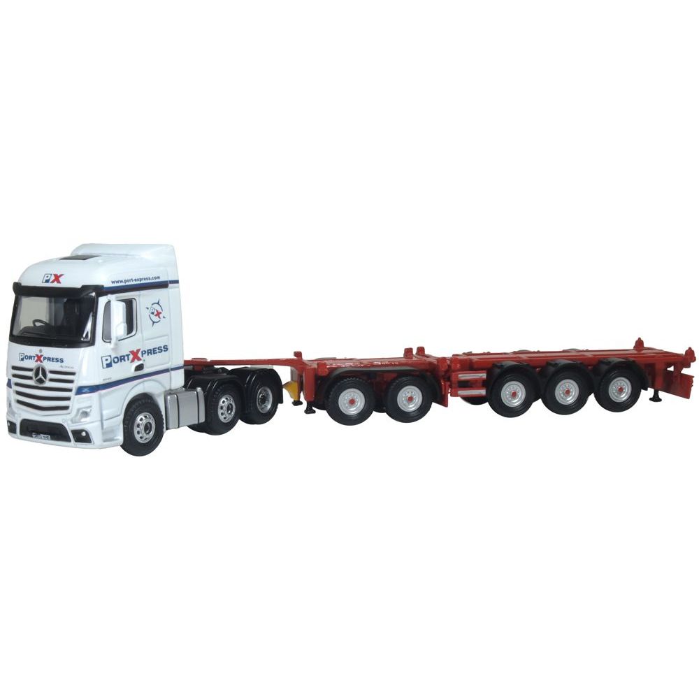 OXFORD 1/76 Mercedes Actros SSC D-Tec Combitrailer Port Express