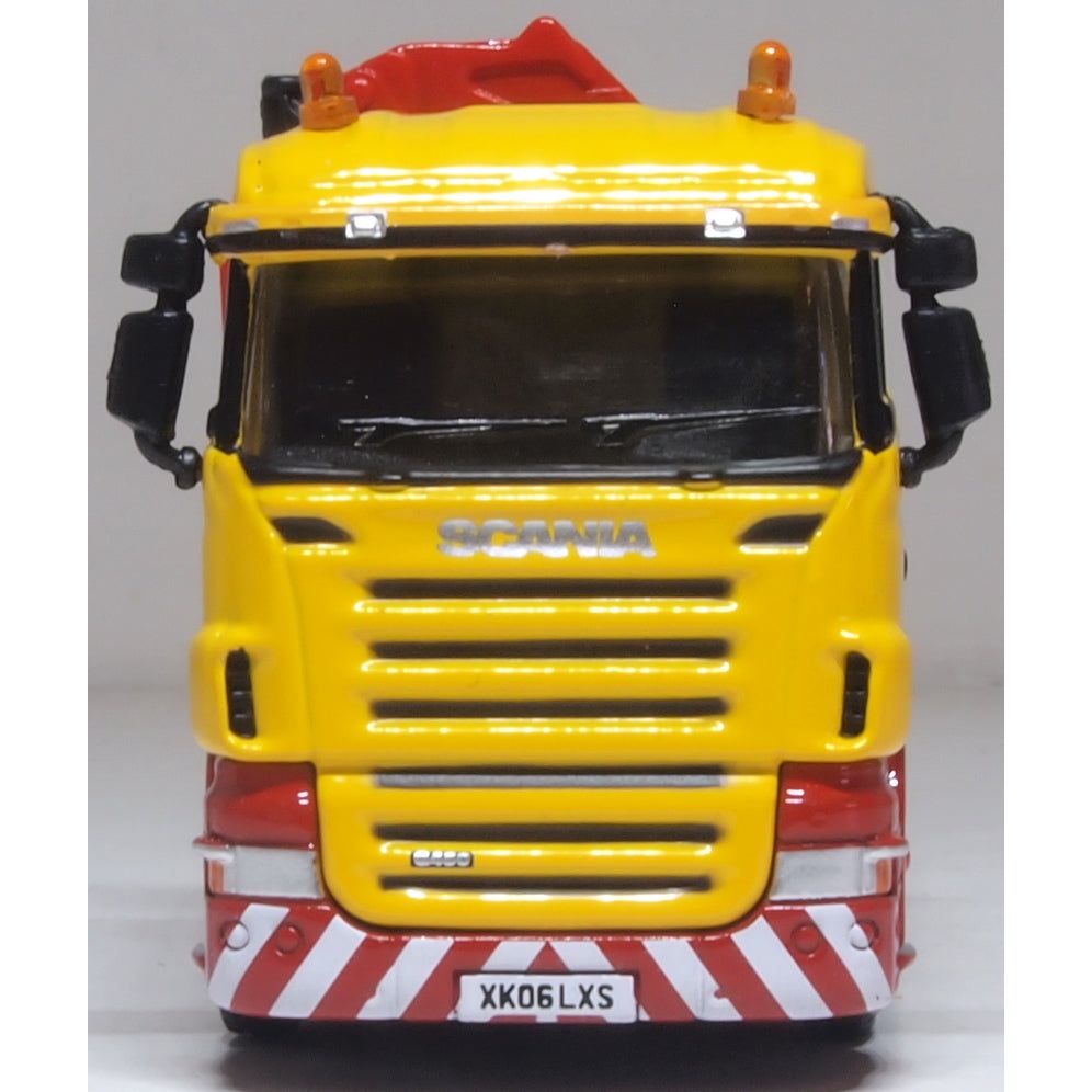 OXFORD 1/76 Scania Crane Lorry Yellow