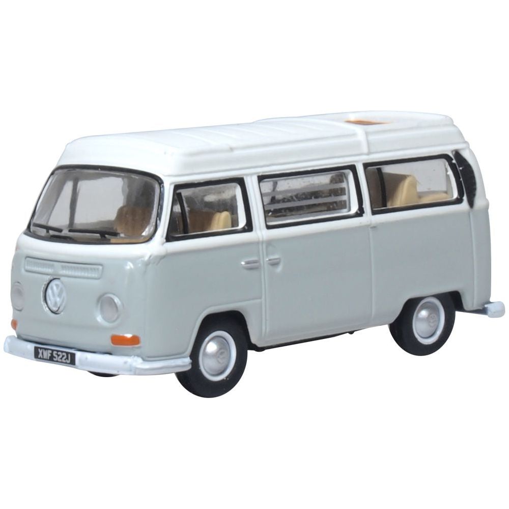 OXFORD 1/76 VW Bay Window Camper - Silver Grey/White