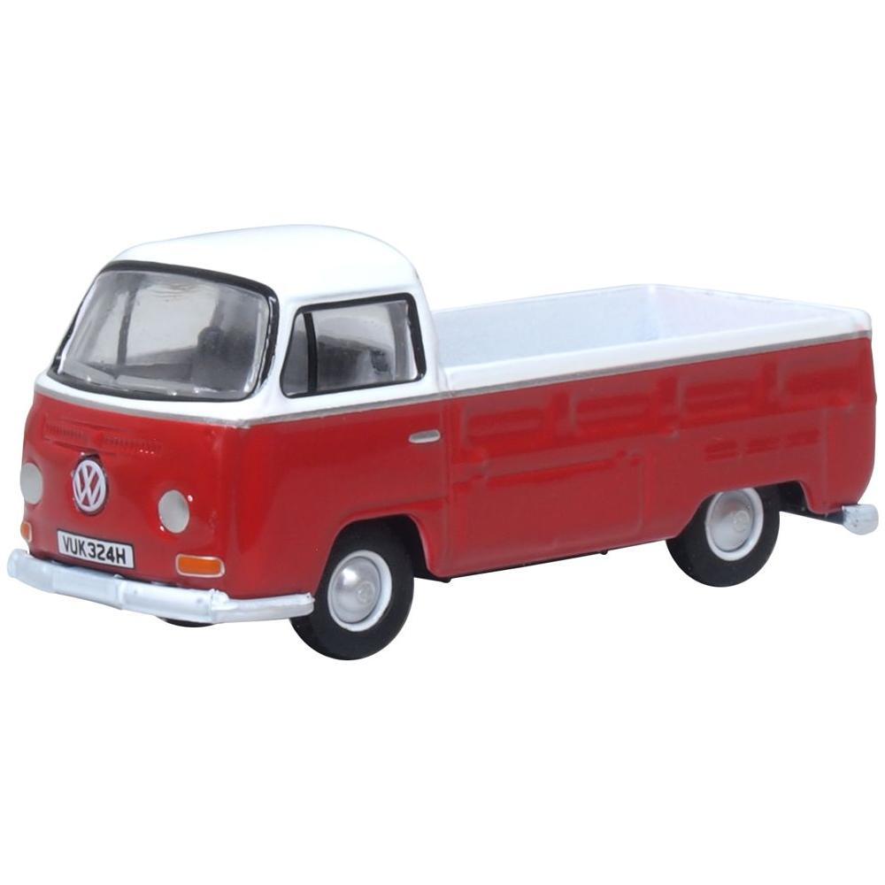 OXFORD 1/76 VW Bay Window Pick Up - Poppy Red/White
