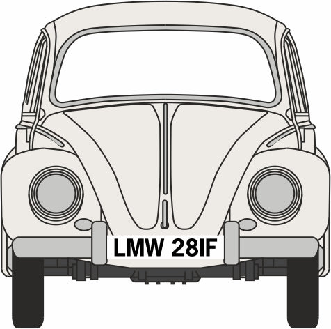 OXFORD 1/76 VW Beetle Lotus White