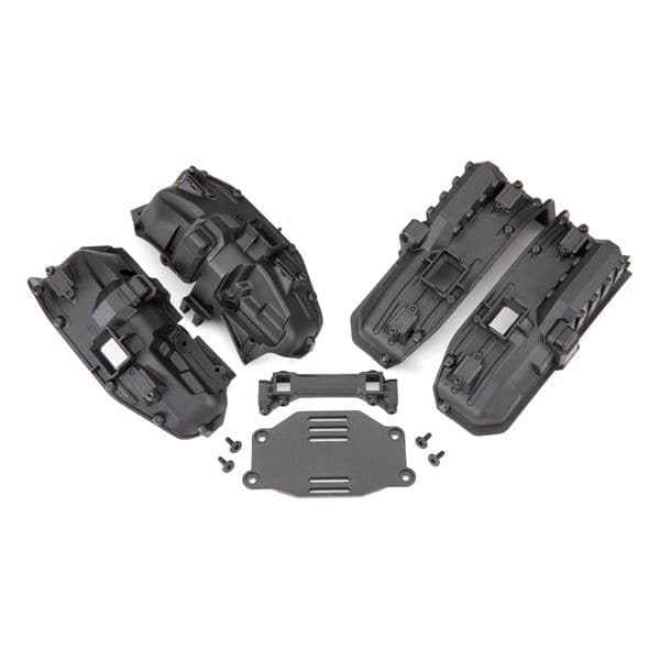 Traxxas Fenders, Inner (Narrow), Front & Rear (2 each)/Rock Light Covers (8)/Battery Plate/Body Mount/3x8 Flat Head Screws (4)/2.5x6 CS (10) (for Clipless Body Mounting) (8080X)