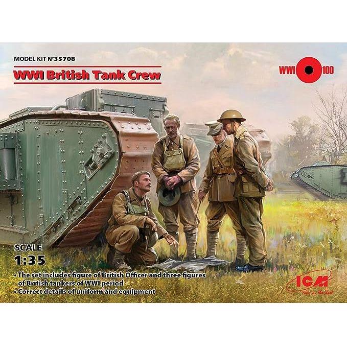 ICM 1/35 WWI British Tank Crew (4)