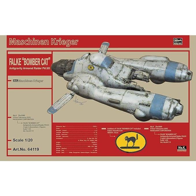 HASEGAWA 1/20 Antigravity Armored Raider Pkf.85 Falke Bomber Cat"