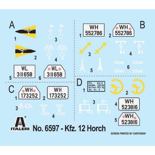 ITALERI 1/35 Kfz. 12 Horch 901 Typ 40 Fruhen Ausf.