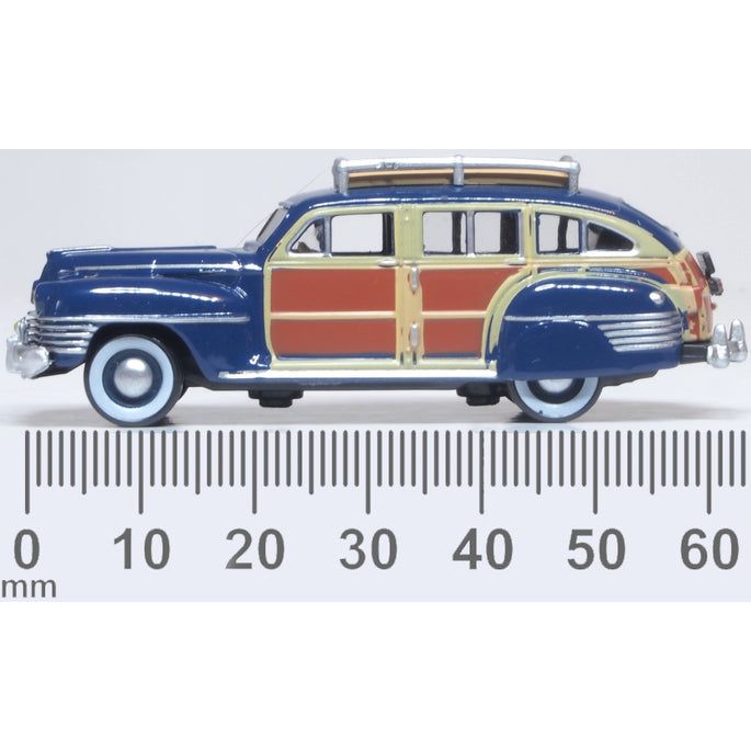 OXFORD 1/87 Chrysler T & C Woody Wagon 1942 South Sea Blue