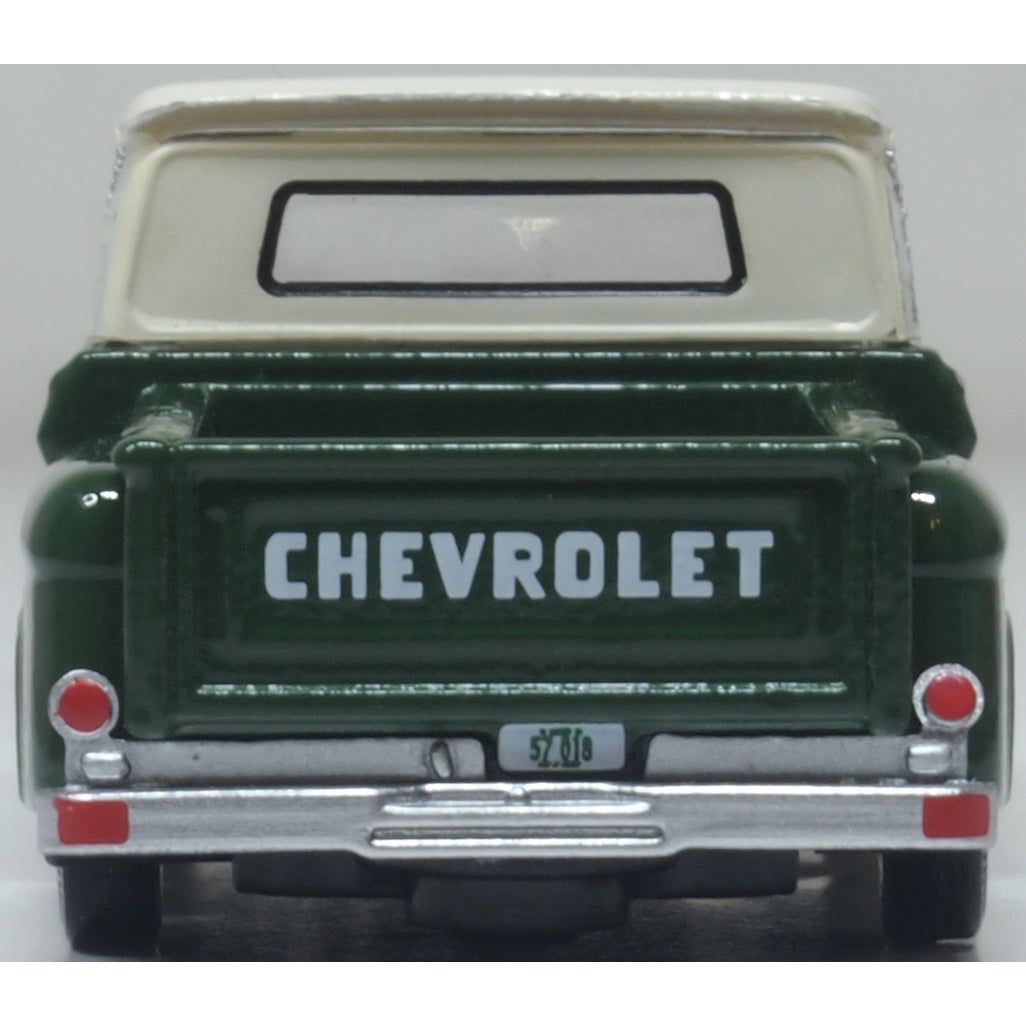 OXFORD 1/87 1965 Chevrolet Stepside Pickup Dark Green/Ivory
