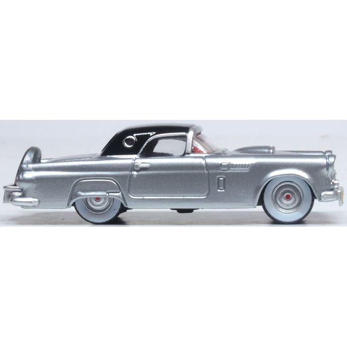 OXFORD 1/87 Ford Thunderbird 1956 Grey Metallic and Raven Black