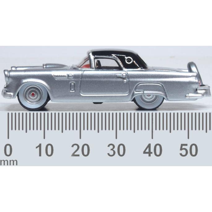 OXFORD 1/87 Ford Thunderbird 1956 Grey Metallic and Raven Black