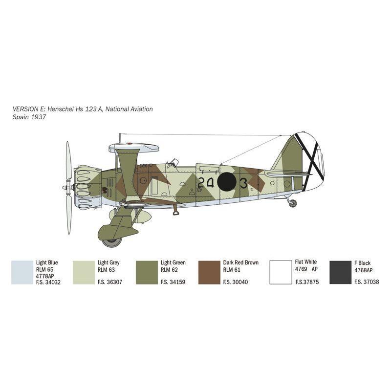 ITALERI 1/48 Henshel Hs 123 Super Decal Sheet