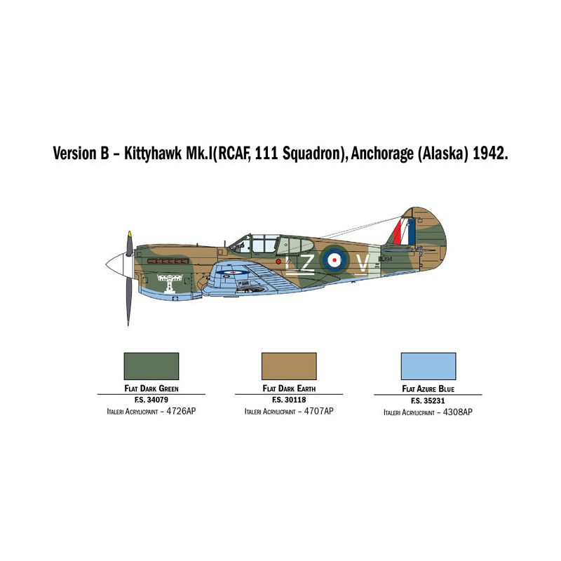 ITALERI 1/48 P-40 E/K Kittyhawk with Australian Decals