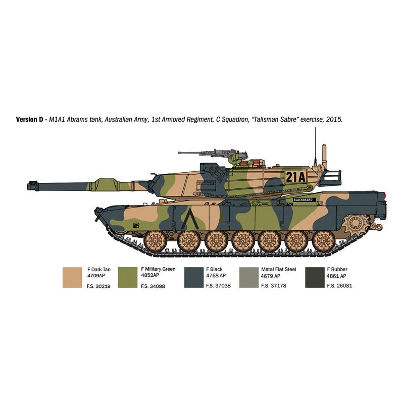 ITALERI 1/35 M1 A1 Abrams *Aus Decals*