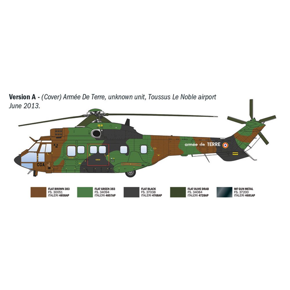 ITALERI 1/72 AS332 Super Puma-New Artwork and New Decal Edition