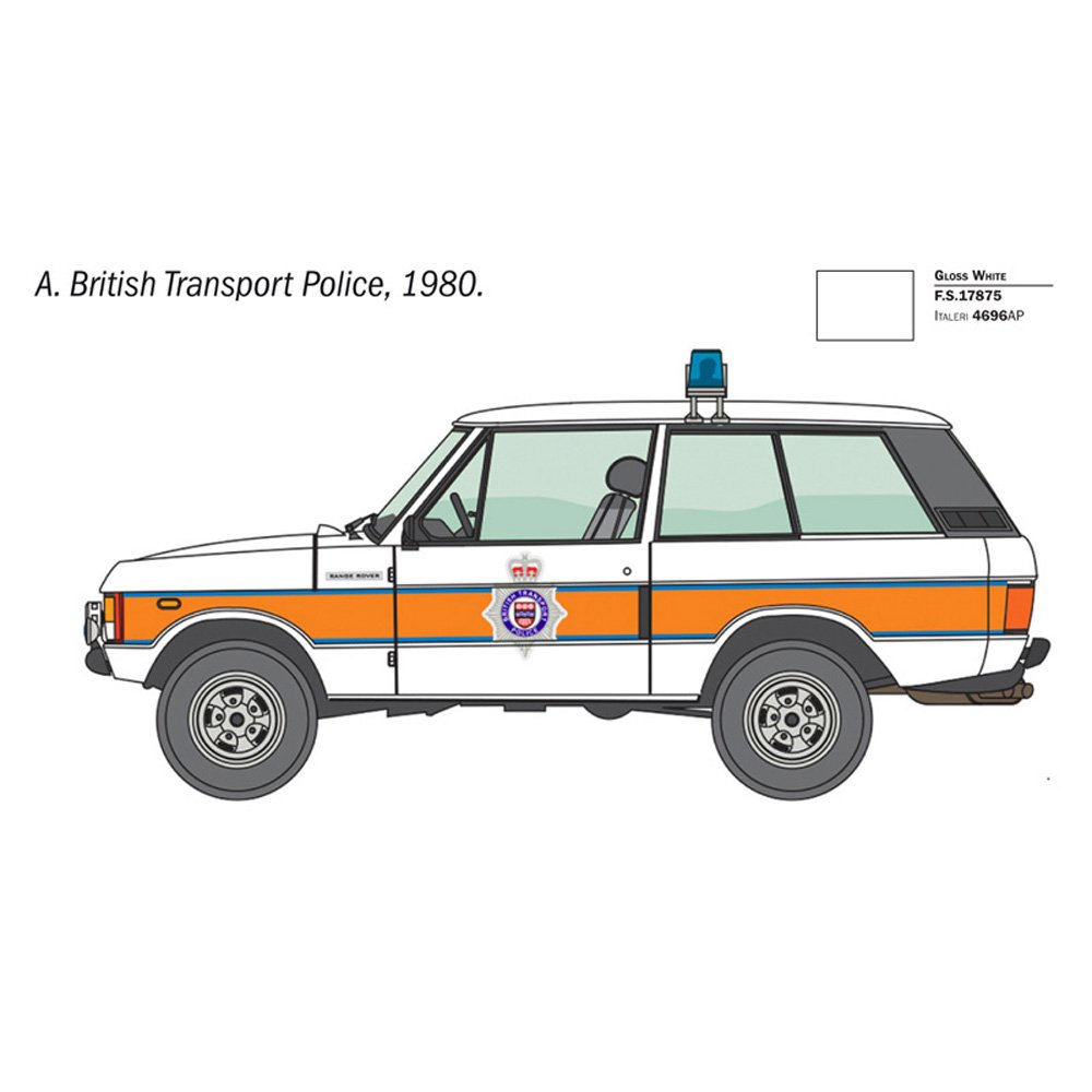 ITALERI 1/24 Range Rover Police-New Artwork and Rubber Tyres