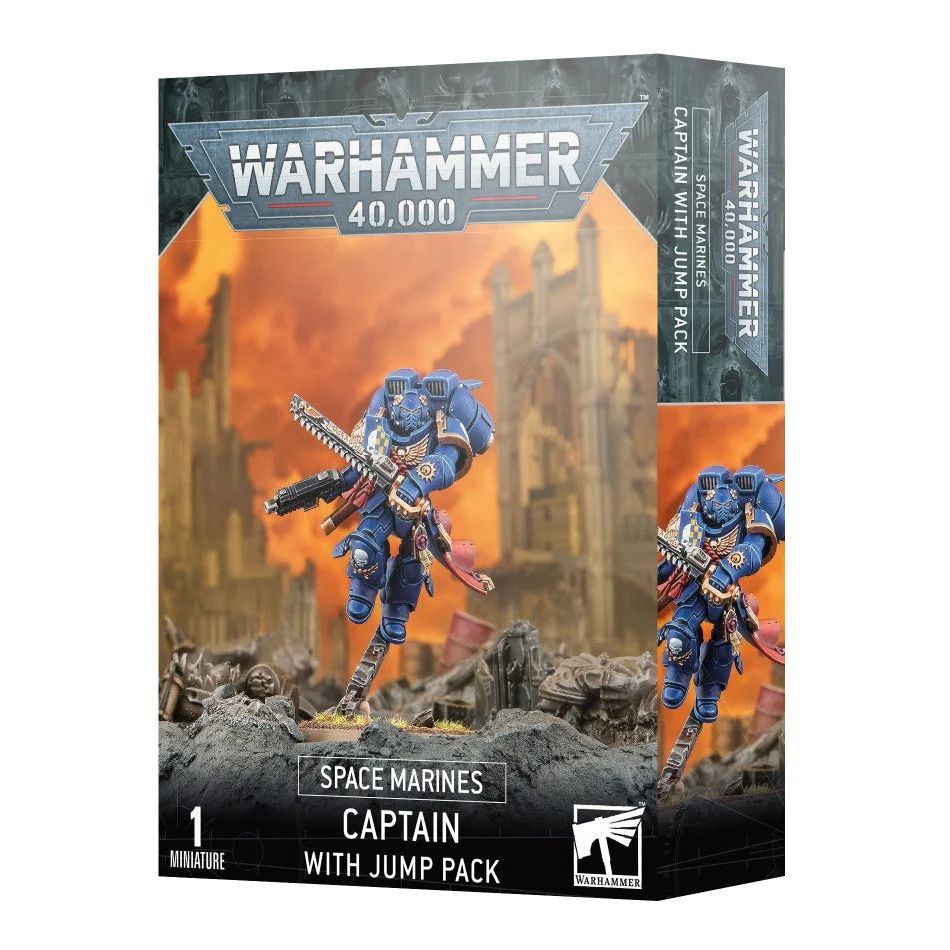 GAMES WORKSHOP 48-17 Space Marines: Captain With Jump Pack